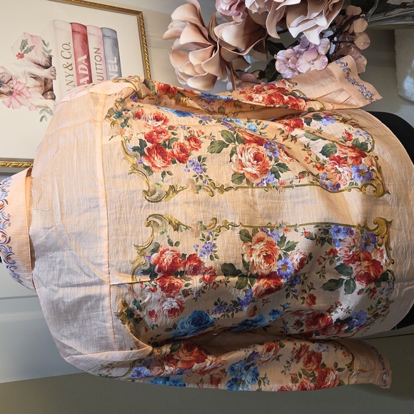 Nwt Xl & Large Joie Floral Button Down Shirt - Pink and Blue - Picture 6 of 17